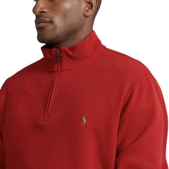 Polo Ralph Lauren Men's Big & Tall Estate-Rib Quarter-Zip Pullover - Picture 3 of 5